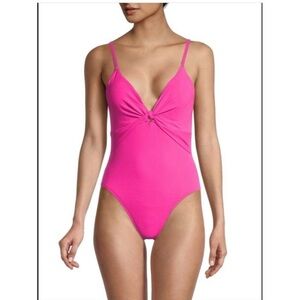 New Robin Piccone Olivia Knot Front One Piece Bathing Suit